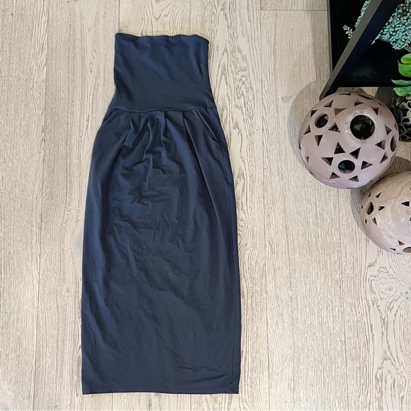 Susana Monaco Pleated Tube Maxi Dress with Pockets - Picture 1 of 4